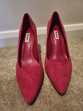 Dune shoes. Fuchsia pink suede