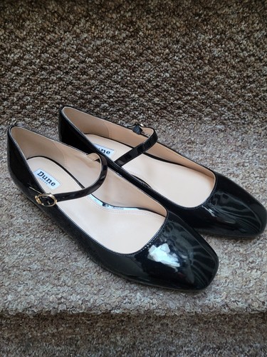 Dune london black patent - dune, flat