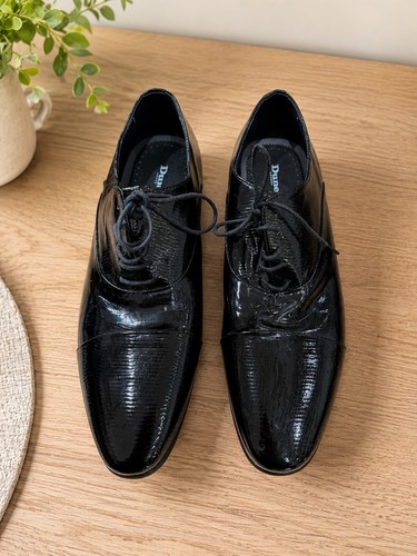 Dune london mens black patent - dune,