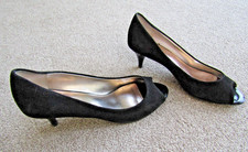 Dune Black Peep Toe Court