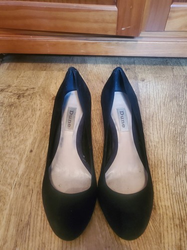 Dune black suede court - suede, shoes