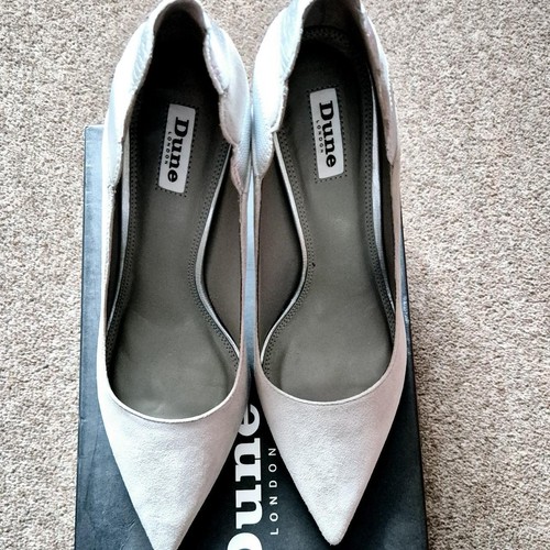 Dune grey scallop court shoes - scallop,