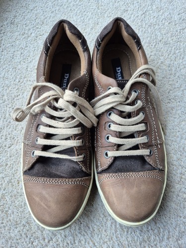 Brown leather trainer - brown,
