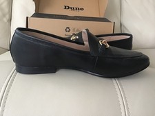 Dune Black Leather Ladies